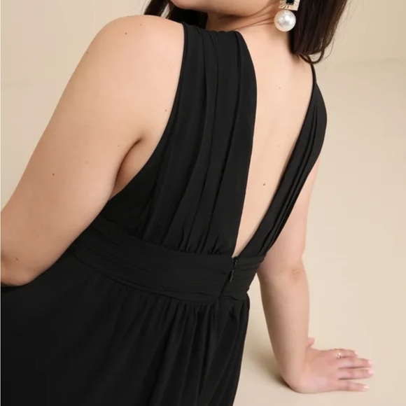 Lulus Heavenly Hues Black Maxi Dress size XLarge NWT - Picture 8 of 16